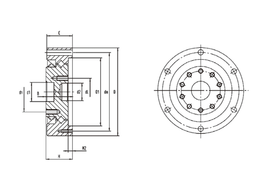 諧波減速機專(zhuān)用交叉滾子軸承